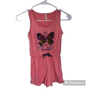 Love@ First Sight girls Salmon Color Romper size 7/8